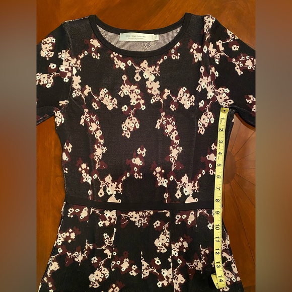 Contemporaine by Simons Floral Jacquard Structured Knit Midi Dress EUC - Picture 9 of 10